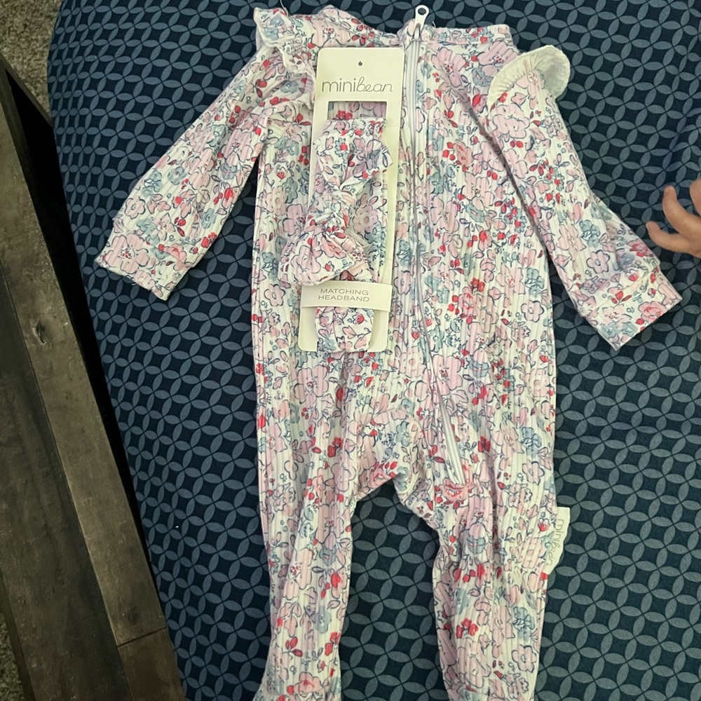 Floral Kids One Piece - Pink